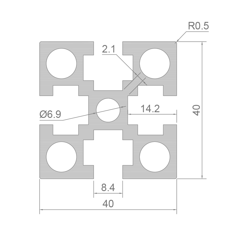 4080GW工业铝型材设备框架铝型材国标铝型材工业铝型材-图2