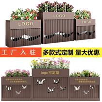 Outdoor Iron Art Flower Boxes Sales of buildings Department of Commerce Street Road Stainless Steel Flower Trough Outdoor Fence Partition Flower Pool