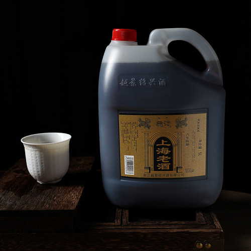 黄酒绍兴桶装花雕越景八年陈上海老酒壶装5L自饮泡阿胶料酒 - 图1