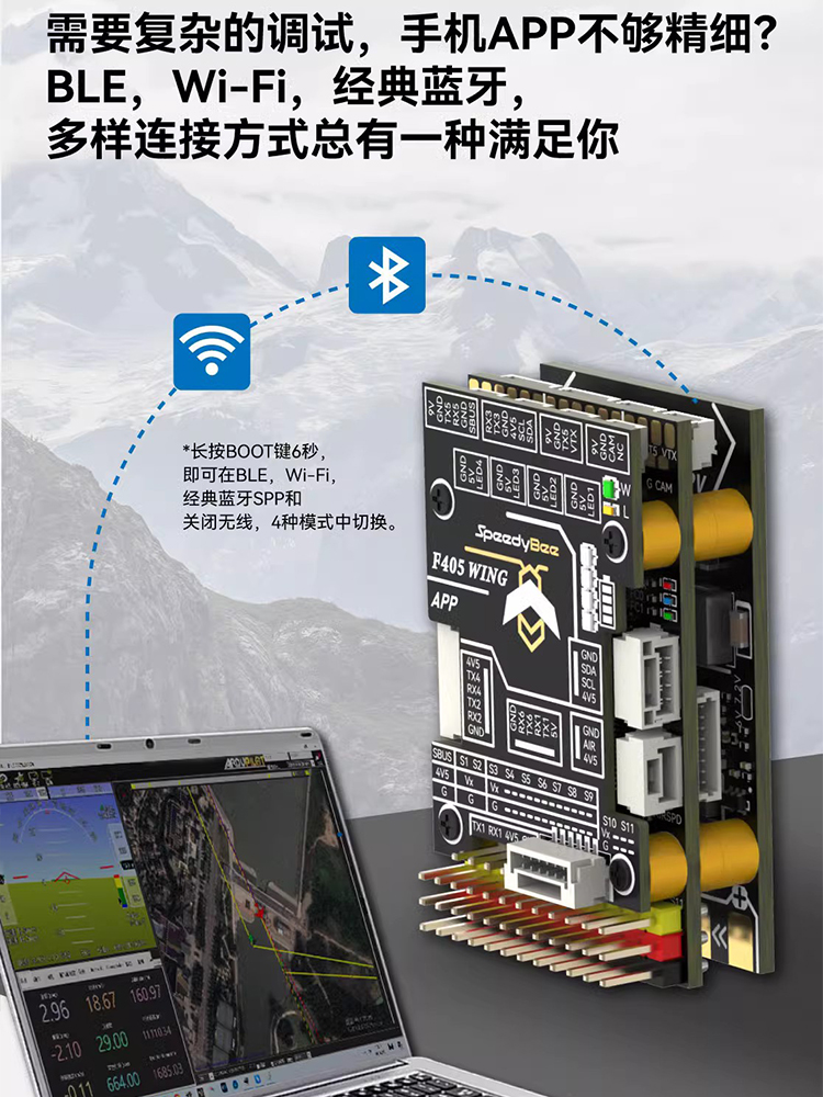 SpeedyBee F405 Wing固定翼航模飞控ArdupilotM INAV支持垂起FPV - 图0