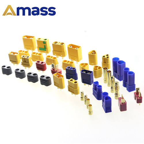 Amass正品 防滑T插头 EC5 XT30 MT60  XT60H带护套 XT90H防火接头 - 图0