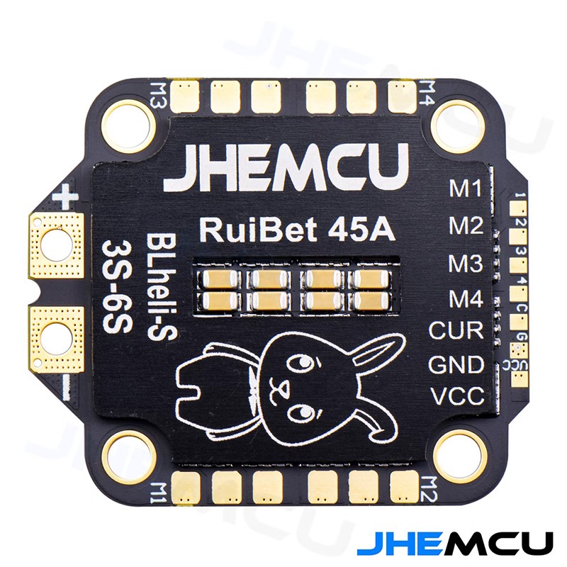 JHEMCU RuiBet 45A 55A 3-6S Dshot600 BLHELI_S 四合一电调 FPV - 图2