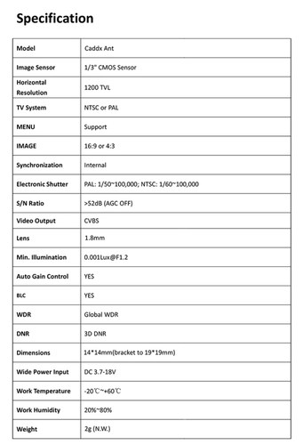 CADDX蜗牛Nano摄像头FPV穿越机ANT蚂蚁FPV穿越机3D降躁宽动态 - 图1