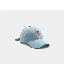 Sun-tying rugby embroidered soft top baseball cap male and female spring and summer fashion tide casual 100 hitch-shading duck tongue cap