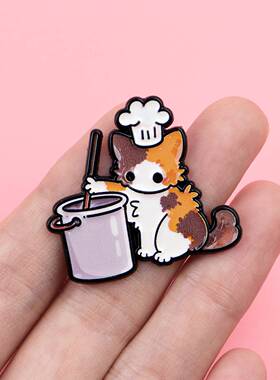 梵高猫咪胸针徽章服装背包饰品配饰别针合金胸章热销现货