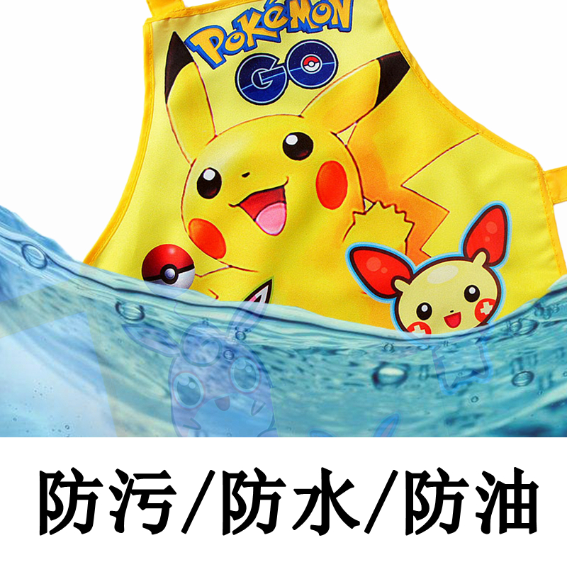 Children's waterproof apron for eating and painting