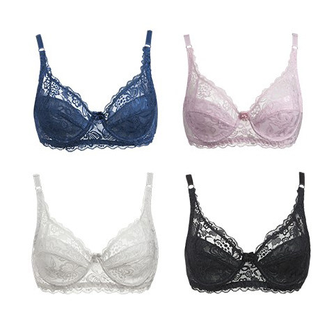 夏季超薄款文胸薄模杯蕾丝性感女士内衣聚拢大码调整型无海绵胸罩,淘宝优惠券,粉丝福利购,淘宝优惠卷