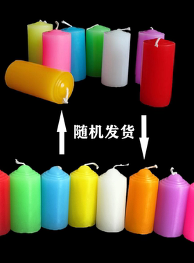 节日喜庆户外野营停电停电应急照明圆柱形耐燃烧白色蜡烛过年供佛