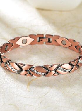 女士手链钛魅红铜代发外贸