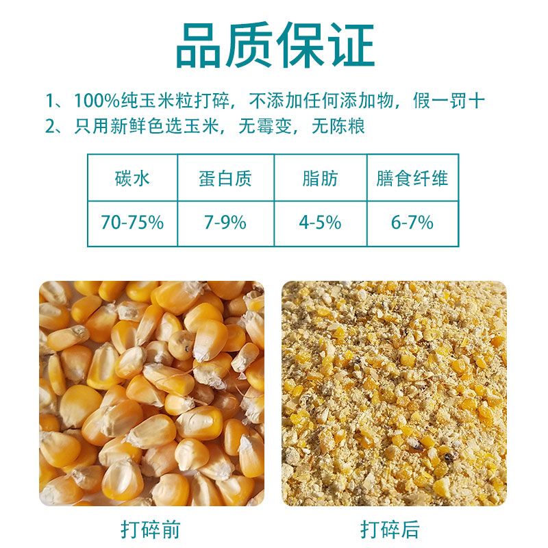 鸡饲料玉米碎苞米茬子玉米碴喂鸡养鸡钓鱼打窝鸭鹅粮食五谷杂粮粒 - 图0