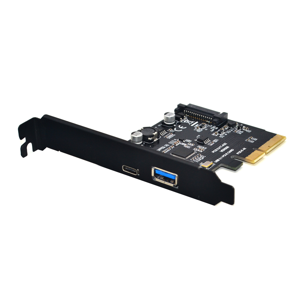 USB3.2扩展卡PCI-e4X转A口TYPE-C前置祥硕ASM3142主控GEN2 10Gbps - 图3