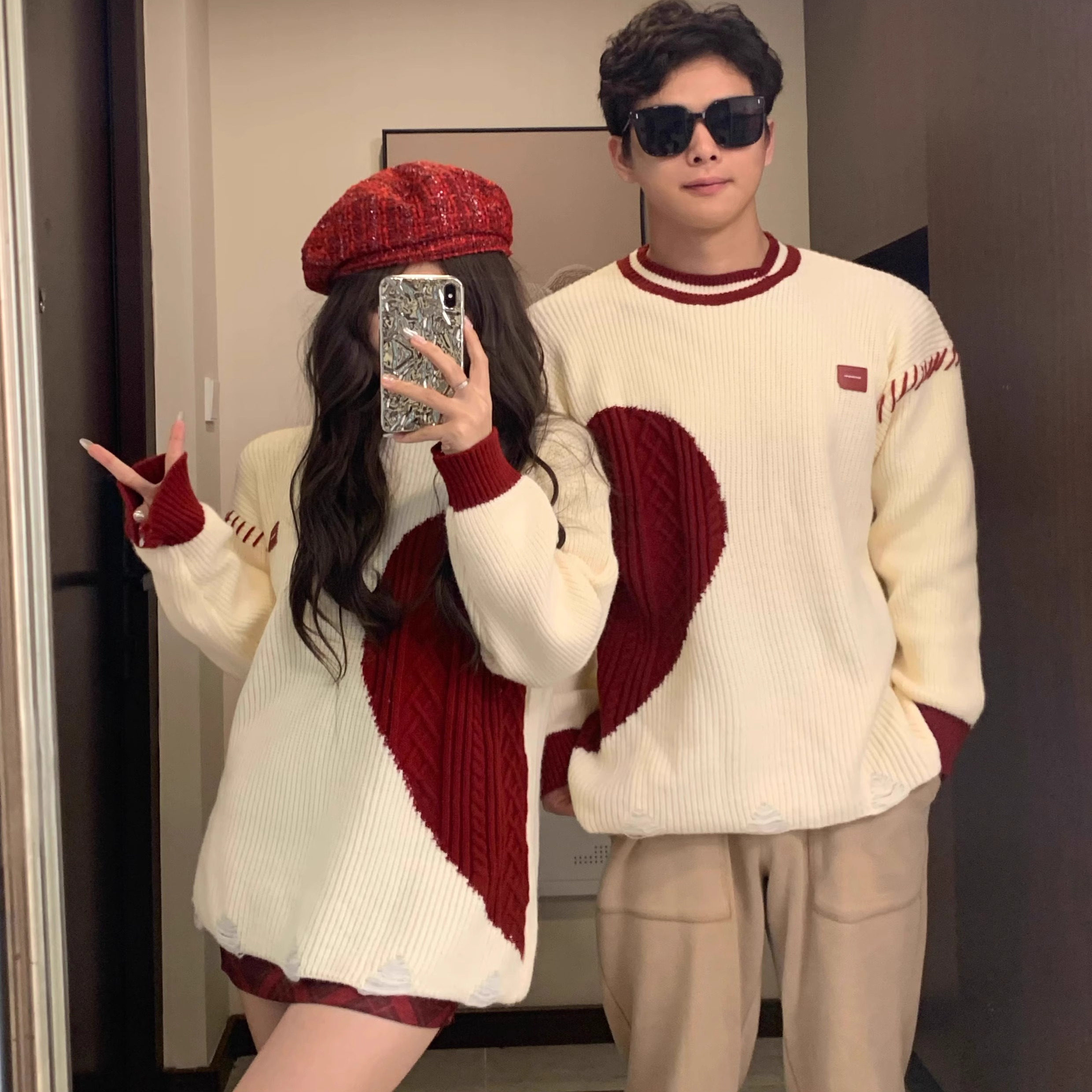 情侣装秋冬2025新款ins超火毛衣男女韩版宽松法式针织衫外套潮牌,淘宝优惠券,粉丝福利购,淘宝优惠卷