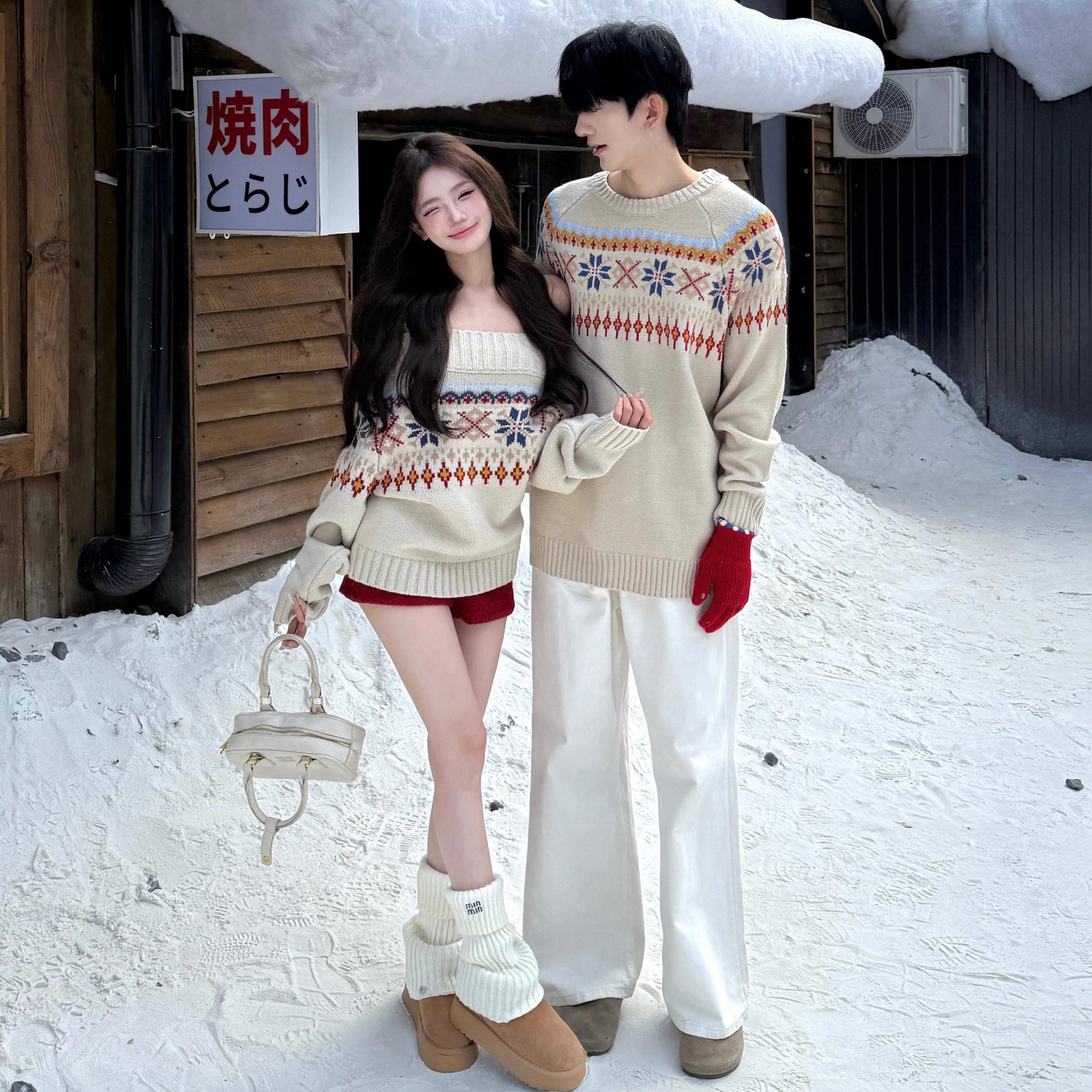 情侣装秋冬2025新款ins超火毛衣男女韩版宽松法式针织衫外套潮牌,淘宝优惠券,粉丝福利购,淘宝优惠卷