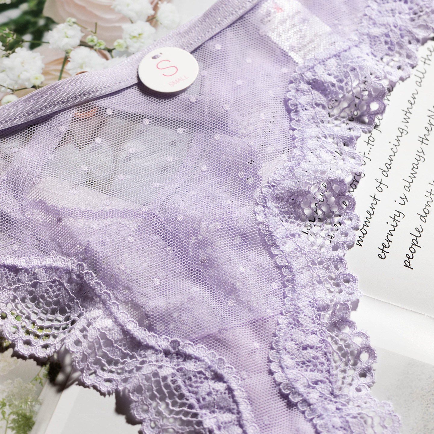 蕾丝丁字裤女欧美性感无痕内裤浅紫色火辣纯欲透明网纱运动健身T,淘宝优惠券,粉丝福利购,淘宝优惠卷