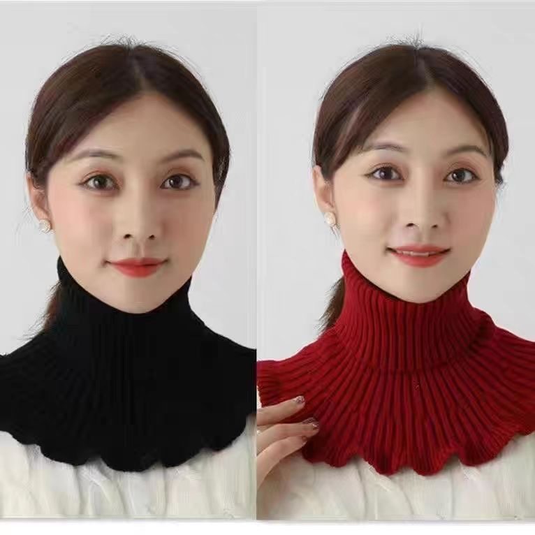 围脖女套头秋冬加厚保暖护颈脖套高领打底装饰假领子针织毛线套脖,淘宝优惠券,粉丝福利购,淘宝优惠卷