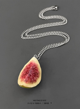 PDSTYLE无花果干钛钢项链百搭