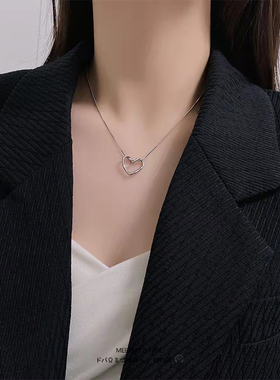 pdstyle轻奢小众爱心项链