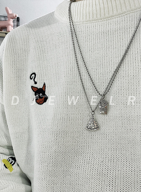 自制土酷网红吊坠男女情侣项链