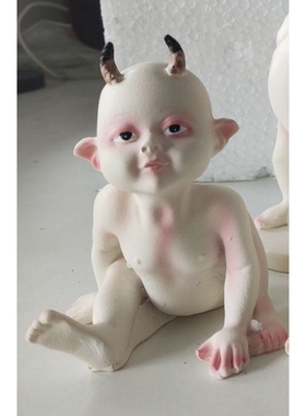 个性家饰  怪诞恶魔宝宝树脂摆件  暗黑哥特鬼娃娃玩偶摆件