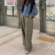 Elastic waist pocket ຊື່ບໍລິສຸດ trousers ຂົນສົ່ງສິນຄ້າ slimming