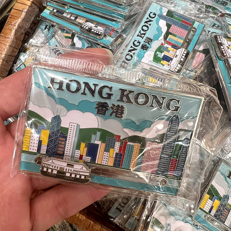 香港文创冰箱贴金属个性创意回归纪念品叮叮车磁吸旅游特色装饰品 - 图0