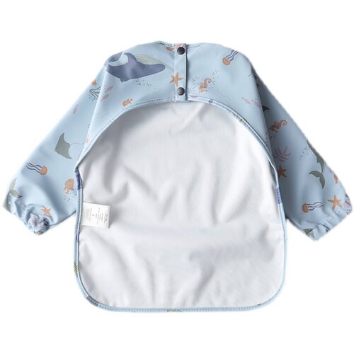 出口丹麦辅食罩衣宝宝吃饭围兜防水饭兜防脏围裙围衣儿童饭衣包衣 - 图3