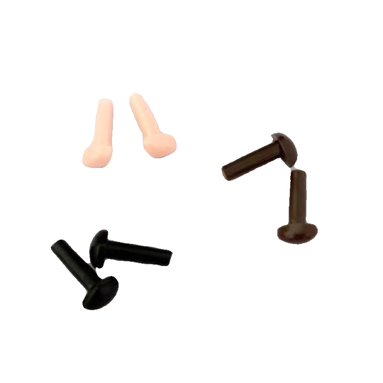 Mini nose doll twist stick puppy eyes triangle oval round brown pink doll diy accessories