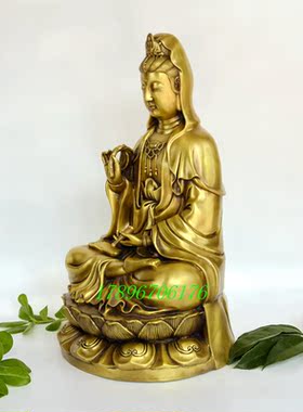 观音菩萨佛堂铜像盛世天工纯铜