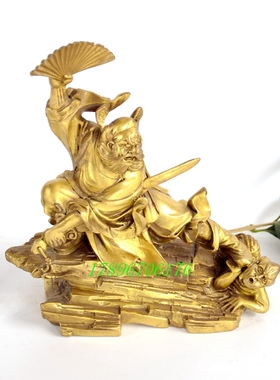 魁星点斗摆件家用装饰钟馗铜像