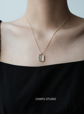柴夫杂货铺琉璃极简宝石吊坠