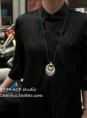 INS暗黑系流苏撞色金属项链