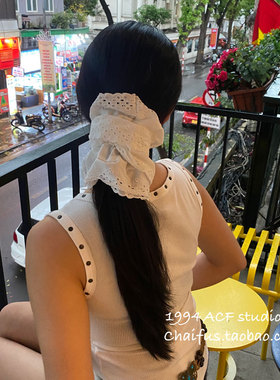 ins风超大多层蕾丝花边发绳
