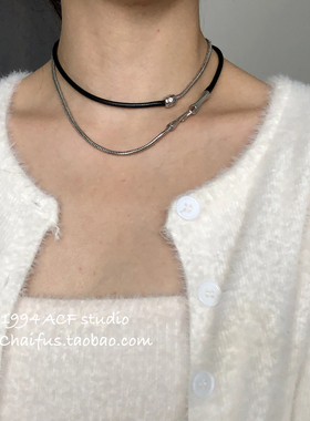 欧美朋克嘻哈小众拼接项链