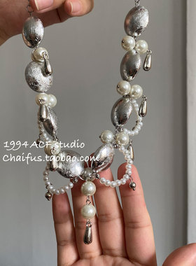 欧美巴洛克水滴流苏珍珠项链