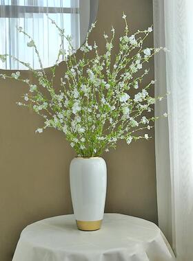 雪柳仿真绿植塑料花艺摆件高端