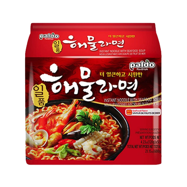 Paldo Seafood Noodles Korean Bagged Instant Noodles