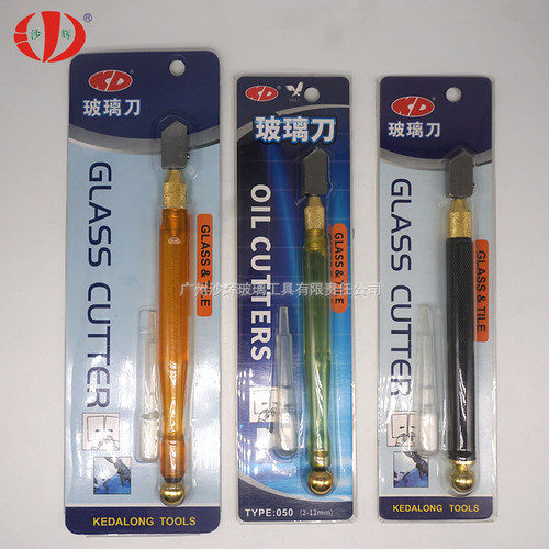 KD玻璃刀鹰牌玻璃切割笔瓷砖手握刀金刚滚轮切割开介锋利铜柄塑柄 - 图3