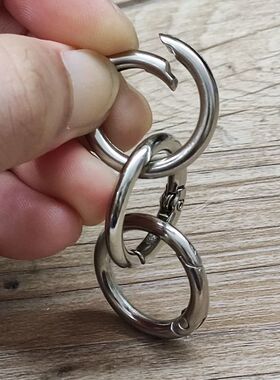 手机配件弹簧扣挂绳圆圈挂钩diy手链防丢腕带环扣开口圈斜挎带扣
