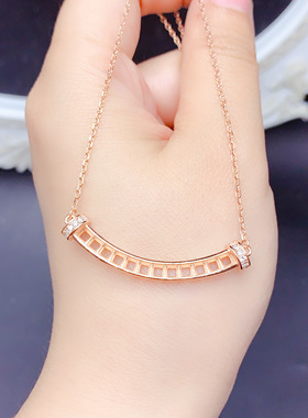 925银三色吊坠空托正方形