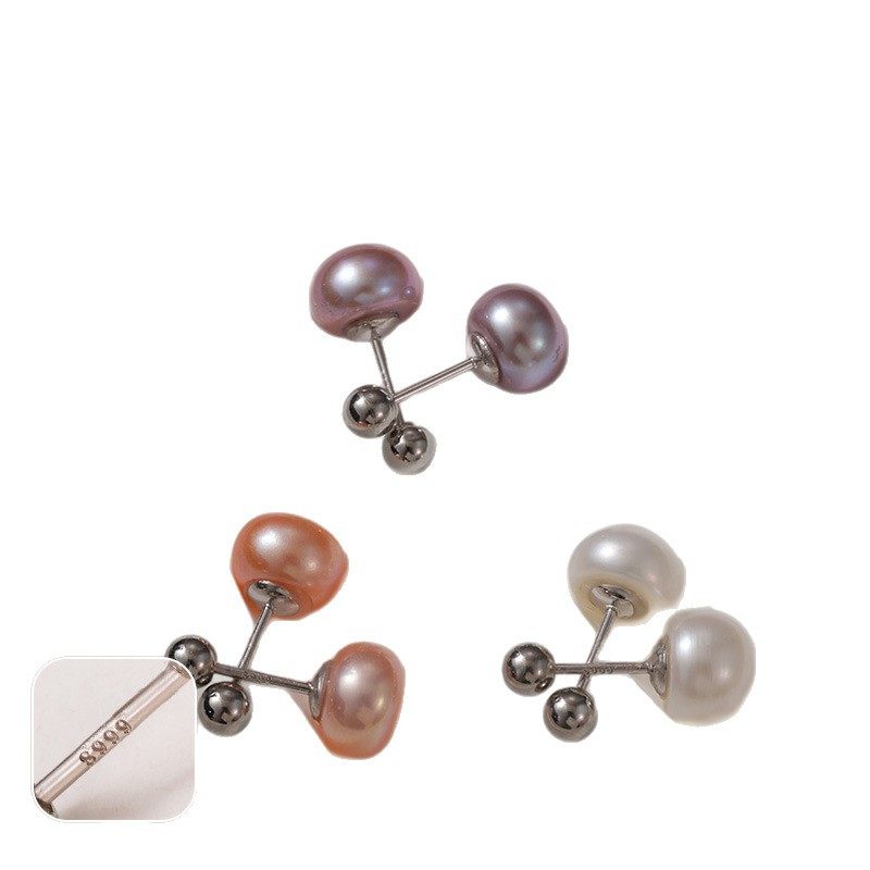 999纯银螺丝扣天然淡水珍珠耳钉女气质轻奢高级感小耳环防掉耳饰,淘宝优惠券,粉丝福利购,淘宝优惠卷