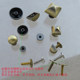 ເສັ້ນດ້າຍບ່າແຫຼມ nails luggage metal accessories foot nails screw nails bronze mud-colored mushroom nails square