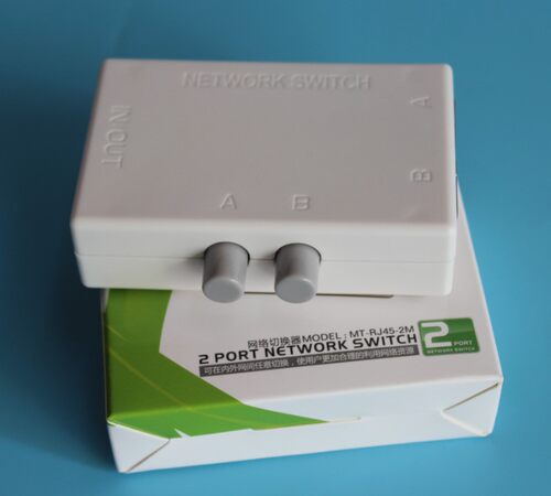 二口迷你网络切换器RJ45以太网共享器内外网切换@迈拓MT-RJ45-2M - 图2