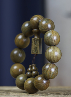 阿根廷绿檀手串男款天然檀香木佛