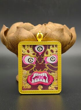 单面描金财神眼4x5八宝莲花万字
