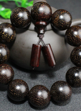 厂家批发印度小叶紫檀手串金星老