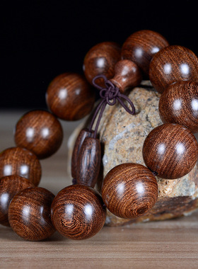 紫光檀绿檀金丝檀木高密沉水手串