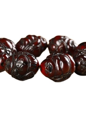 藏式天然牦牛角弥勒佛手链108佛