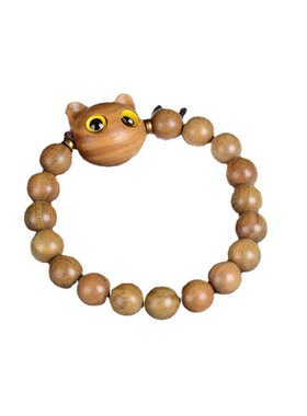 阿根廷绿檀紫光檀个性猫咪手链文