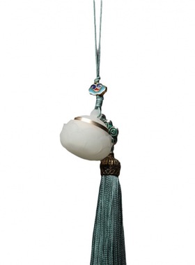 夜光石镂空莲花香囊球手机吊坠古