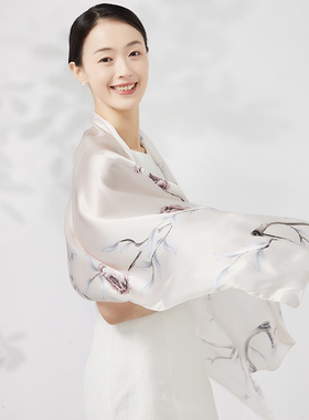 100%真丝桑蚕丝妈妈款丝巾